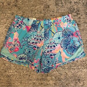 Lilly Pulitzer Ocean Trail Short Zanzibar Blue Party Princess Size